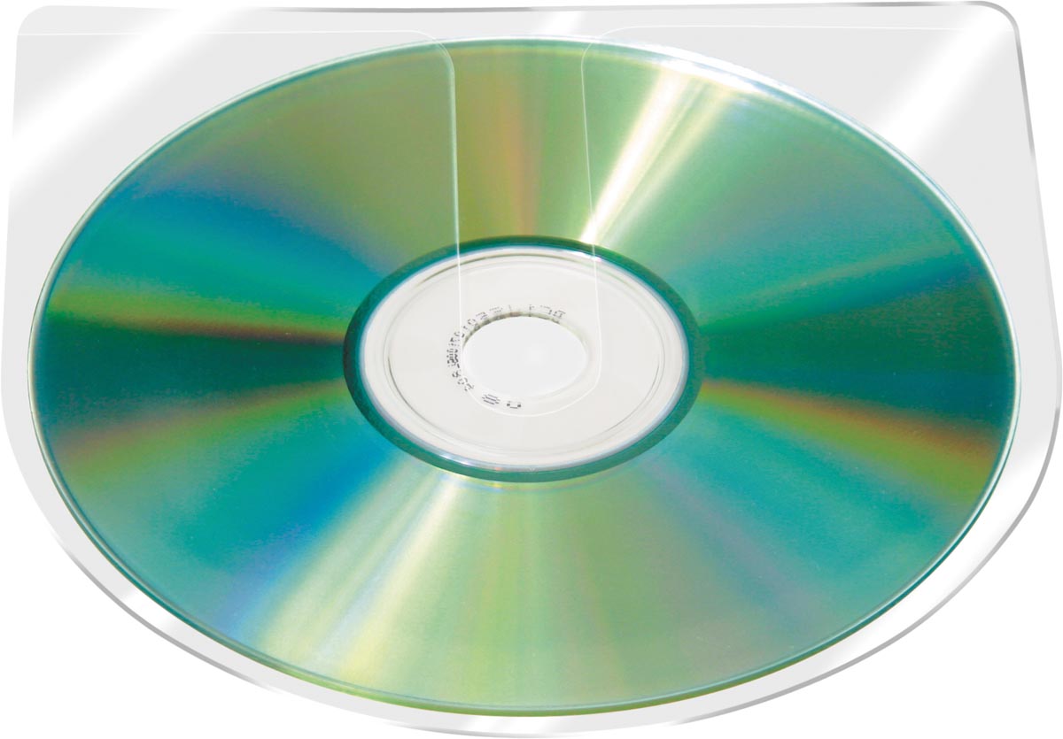 KF27032_P CD hoes zelfklevend met tab PP 10 stuks - Afbeelding 1