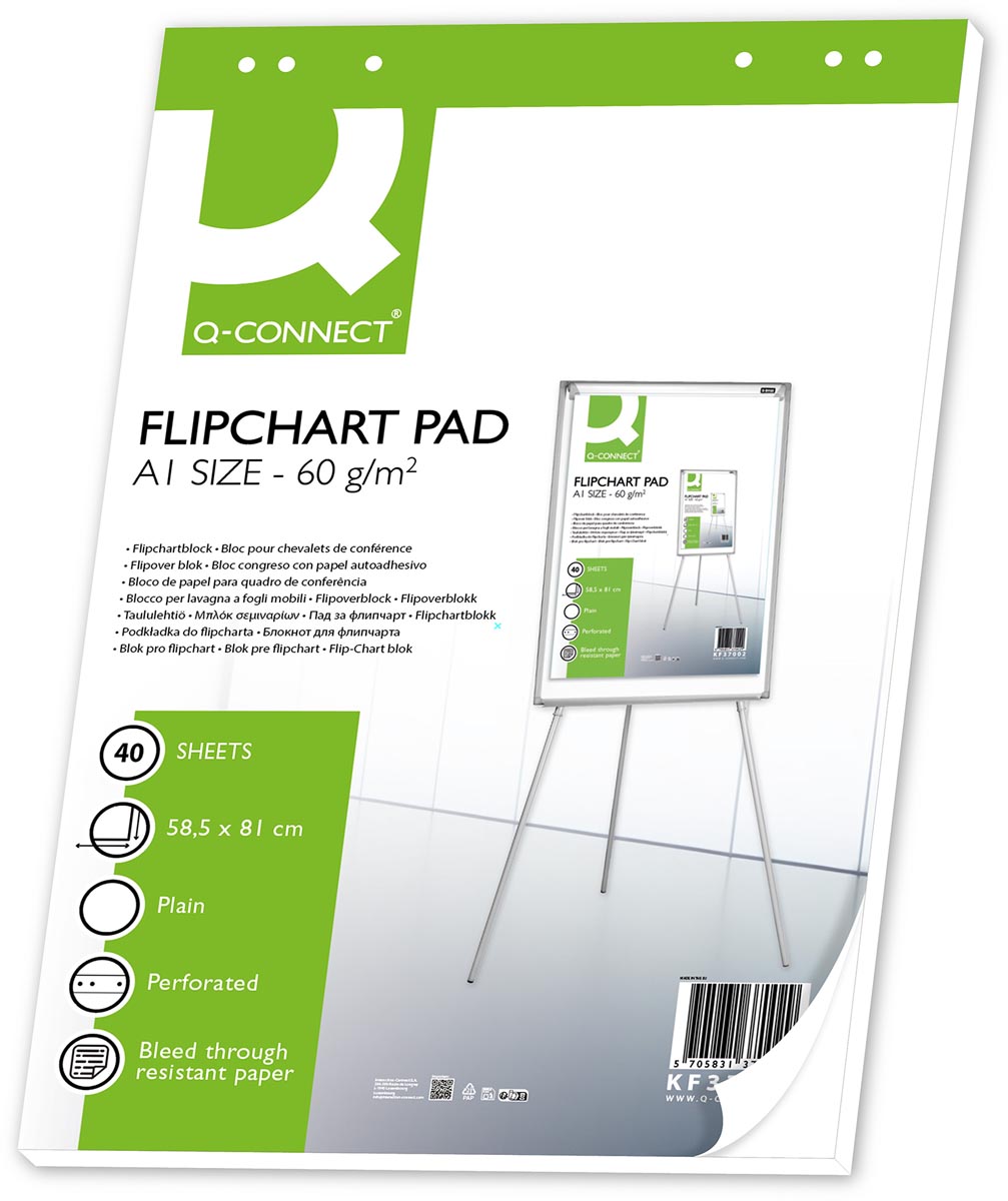 KF37002_P Flip-overblok 585 x 810 mm, 60 g/m², blanco, 40 vel, 5st - Afbeelding 1