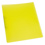 Ringmap, PP, 2 ringen, 25 mm, transparant geel