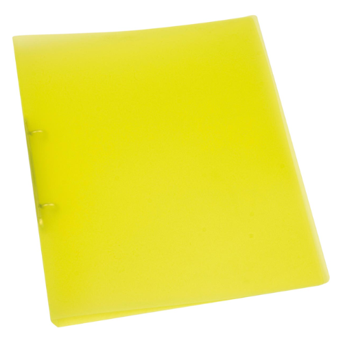 Productafbeelding - 2025-12-06T201006.780 Ringmap, PP, 2 ringen, 25 mm, transparant geel - Afbeelding 1