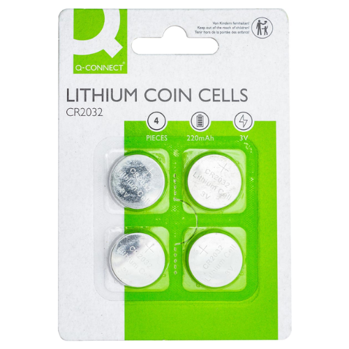 Productafbeelding - 2025-12-06T201358.827 Knoopcel, lithium, CR2032, blister van 4 stuks - Afbeelding 1