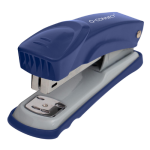 Nietmachine, metaal, half strip, 25 blad, blauw