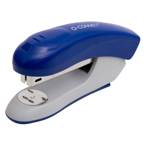 Productafbeelding - 2025-12-06T210545.212 Nietmachine, kunststof, half strip, 20 blad, blauw - Afbeelding 1