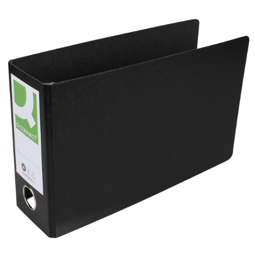 Productafbeelding - 2025-12-06T215805.705 Ordner A5, uit karton, liggend, 8 cm, zwart - Afbeelding 1