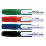 Premium whiteboard marker, ronde punt,4st assorti