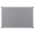 Textielbord met aluminium frame 60 x 45 cm grijs
