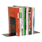 Boekensteun, metaal, set van 2 stuks, zwart