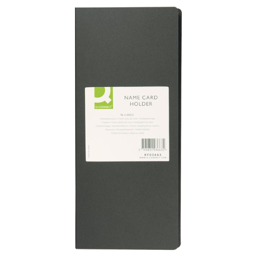 Productafbeelding - 2025-12-07T171042.733 Visitekaartenmap 11 x 26 cm, 96 kaarten, zwart - Afbeelding 1