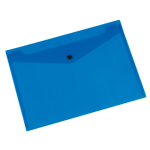 Documentenmap, A4, transparante PP blauw