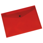 Documentenmap, A4, transparante PP rood