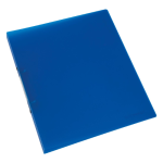 Ringmap, PP, 2 ringen, 16 mm, transparant blauw