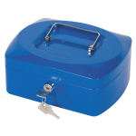 Geldkoffer, 205 x 160 x 85 mm, blauw