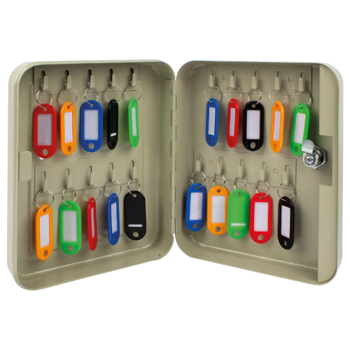 Productafbeelding - 2025-12-07T195451.910 Sleutelkast voor 20 sleutelhangers grijs - Afbeelding 1