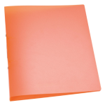 Ringmap, PP, 2 ringen, 25 mm, transparant oranje