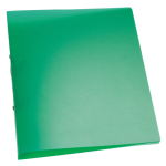 Ringmap, PP, 2 ringen, 25 mm, transparant groen