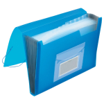 Voorordner, A4, PP, met 13 vakken,  transparant blauw