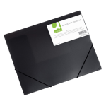Elastomap, A4, 3 kleppen, transparant PP, zwart