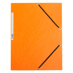 Elastomap, A4, 3 kleppen en elastieken, karton, oranje