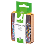 Papierklemmen, 50 mm, 30 stuks, gestreept in wit en assorti