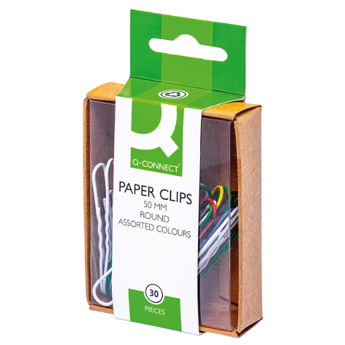 Productafbeelding - 2025-12-07T210216.241 Papierklemmen, 50 mm, gekleurd, 30 stuks - Afbeelding 1