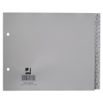 Tabbladen, ft 18 x 22,5 cm, PP, 2-gaats, A-Z, grijs