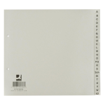 Tabbladen, ft 21 x 23 cm, PP, 2-gaats, A-Z, grijs
