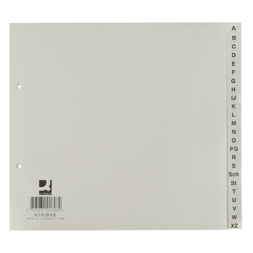 Productafbeelding - 2025-12-07T213504.853 Tabbladen, ft 21 x 23 cm, PP, 2-gaats, A-Z, grijs - Afbeelding 1