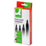 Flipchartmarker, 2-3 mm, ronde punt, assorti, 4 st