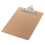 Klemplaat, hardboard karton, ft A4, staand, bruin