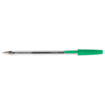 Balpen, met dop, 0,7 mm, medium punt, groen,50st