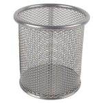 Pennenhouder, mesh metaal, zilver