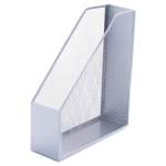 Tijdschrifthouder in mesh metaal, zilver
