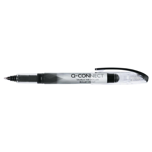 Productafbeelding - 2025-12-09T220034.140 Taurus liquid ink roller pen, 12 stuks, zwart - Afbeelding 1