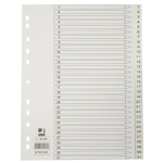 Tabbladen, A4, PP, 11-gaats, set van 1-31, wit
