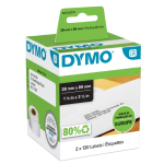 Etiketten, Dymo 89mm x 28mm, 25x130 etiketten wit