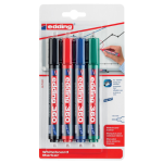 Whiteboard marker 360 1.5-3mm assorti pk 4 st