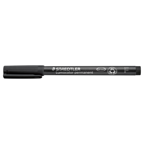 Productafbeelding - 2025-12-14T103344.881 Marker perm. LC318 Fijn zwart 0,6 mm ds 10st F - Afbeelding 1