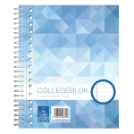 Collegeblok A5 spiraal gelijnd 100 vel 5st