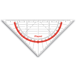 Geodriehoek 16 cm flexibel