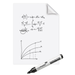 Whiteboard folie, ft 60 x 80 cm, wit, rol van 25 vel
