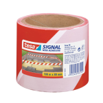 Afzetlint ft 80 mm x 100 m, rood/wit