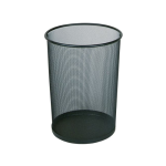 Papierbak 19 liter 29x36 cm metaal zwart