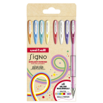 Gelpen Signo Pastel, kleuren assorti, etui 8 stuks