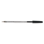 Balpen, met dop, 0,7 mm, zwart, 50st
