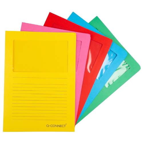 Productafbeelding (68) L-map met venster, 120 g/m², A4, 100 stuks, assorti - Afbeelding 1