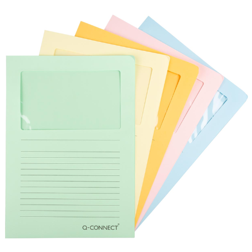 Productafbeelding (69) L-map met venster, 120 g/m², A4, 100 stuks, assorti - Afbeelding 1