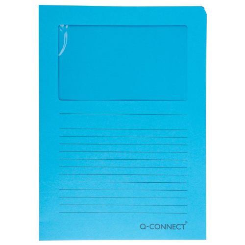 Productafbeelding (77) L-map met venster, 120 g/m², A4, 100 stuks, blauw - Afbeelding 1