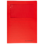 L-map met venster, 120 g/m², A4, 100 stuks, rood