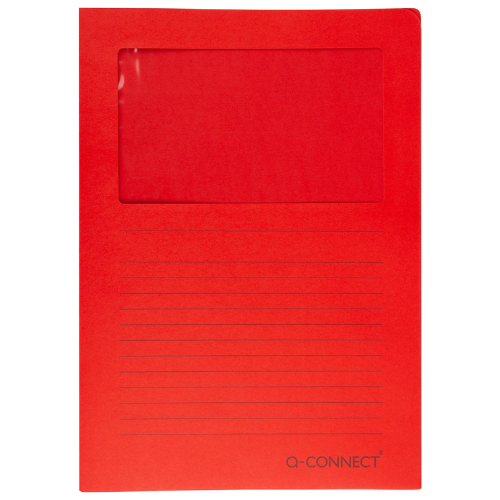 Productafbeelding (78) L-map met venster, 120 g/m², A4, 100 stuks, rood - Afbeelding 1