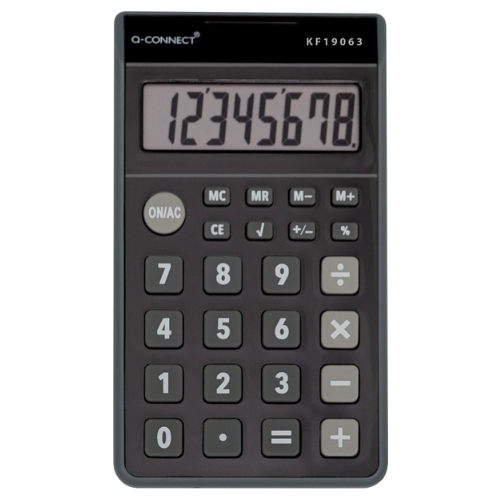 Productafbeelding (84) Zakrekenmachine KF19063, 8 cijfers, zwart - Afbeelding 1